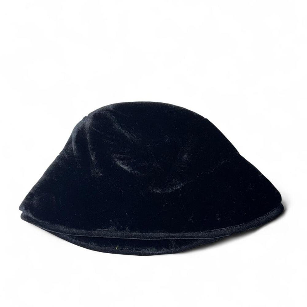 Vintage Liz Claiborne Black Fuzzy Bucket Hat